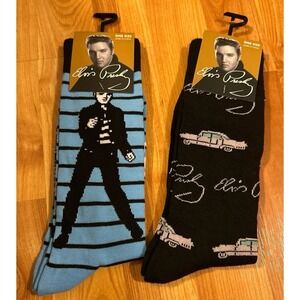 Elvis Presley Men's Socks Lot of 2 – One Size 7-12